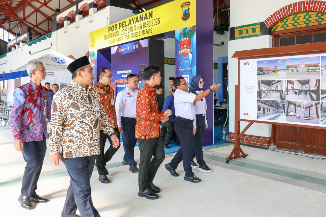 Wapres Gibran dan Wagub Jateng tinjau Stasiun Tawang Semarang, pastikan pelayanan Nataru lancar dan revitalisasi heritage terjaga.