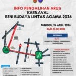 Catat! Minggu 26 April Ada Pengalihan Arus di Jalur Pemuda-Simpang Lima