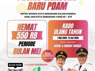 Kabar Baik! Pasang PDAM di Semarang Kini Lebih Murah, Diskon Rp550 Ribu
