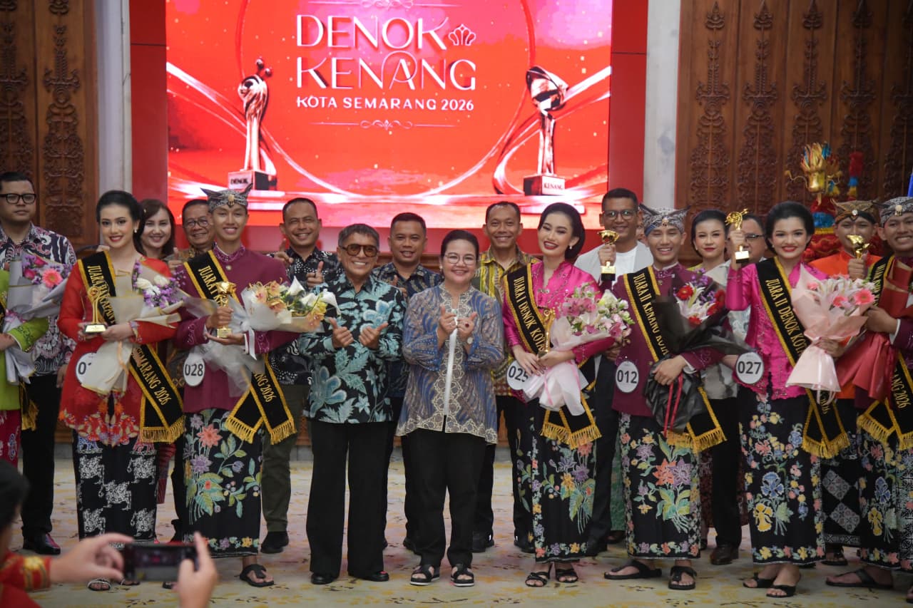 Malam Grand Final Pemilihan Denok Kenang Kota Semarang 2026 dan pengundian program IJOLKE di Balai Kota.