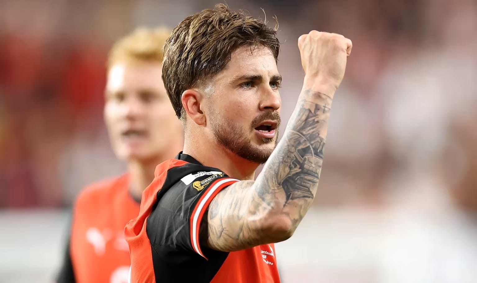 Schmid merayakan gol kemenangan Austria melawan Yordania di Piala Dunia 2026.
