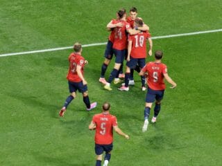 Aksi pertandingan Grup A Piala Dunia 2026 antara Afrika Selatan dan Ceko yang berakhir imbang 1-1