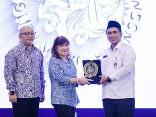 Pelantikan pengurus DPP Apindo Jawa Tengah 2026-2031 yang dihadiri oleh Wakil Gubernur Taj Yasin Maimoen di Semarang.