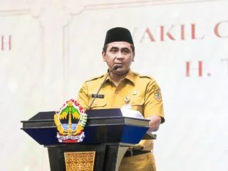 Wagub Jateng Taj Yasin Maimoen memberikan sambutan tentang komitmen menjaga kerukunan umat beragama pada acara Bamagnas di Semarang.