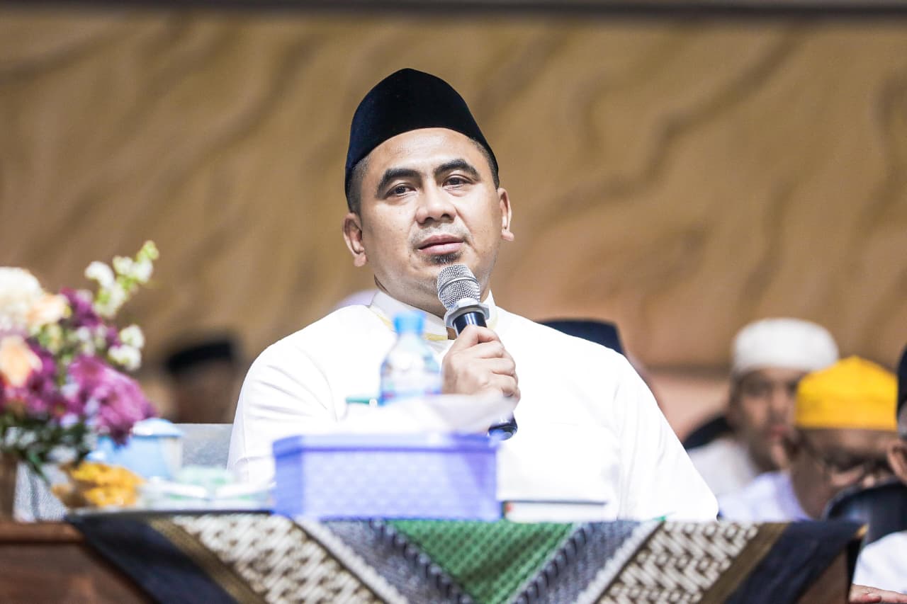 Wakil Gubernur Jawa Tengah Taj Yasin Maimoen memberikan penjelasan seleksi beasiswa santri 2026 di Banyumas.