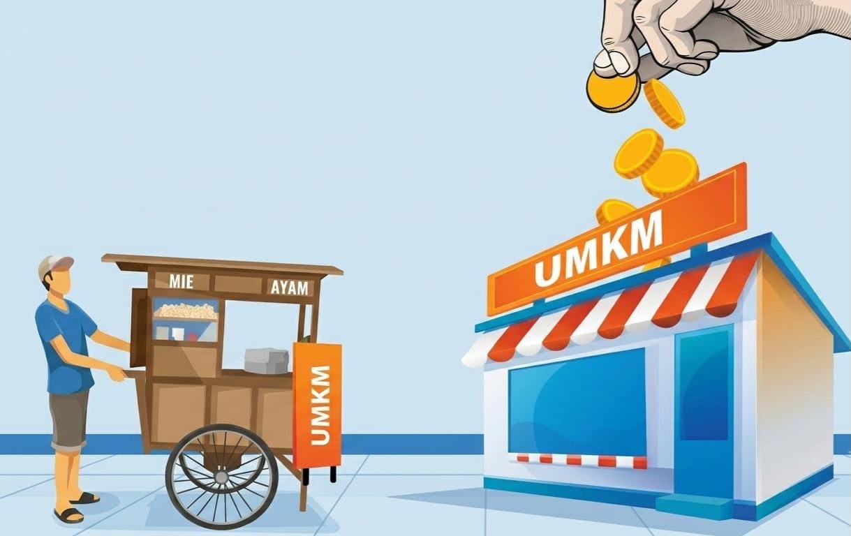 Ilustrasi visual bantuan permodalan Kredit Usaha Rakyat (KUR)