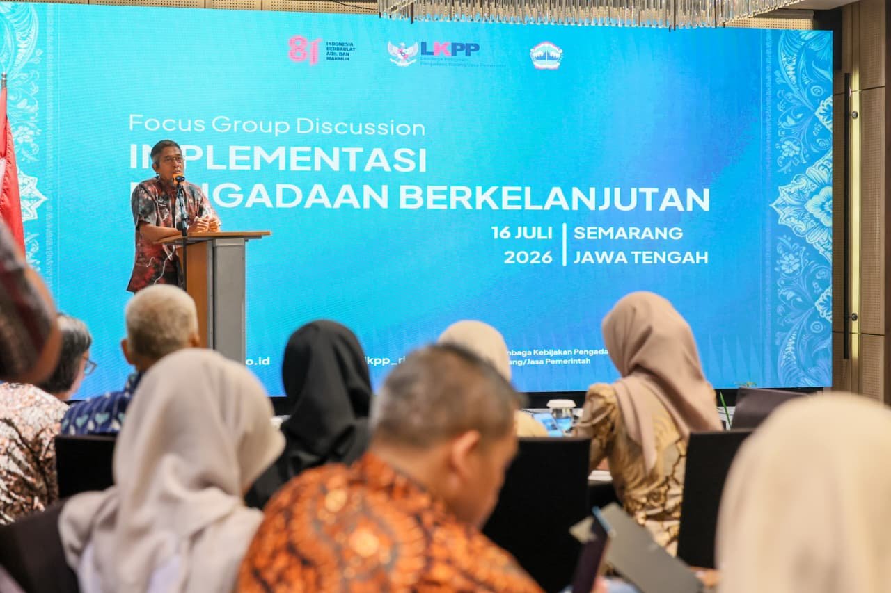 Sekda Jateng Sumarno hadiri FGD Implementasi Pengadaan Berkelanjutan bersama LKPP di Semarang.