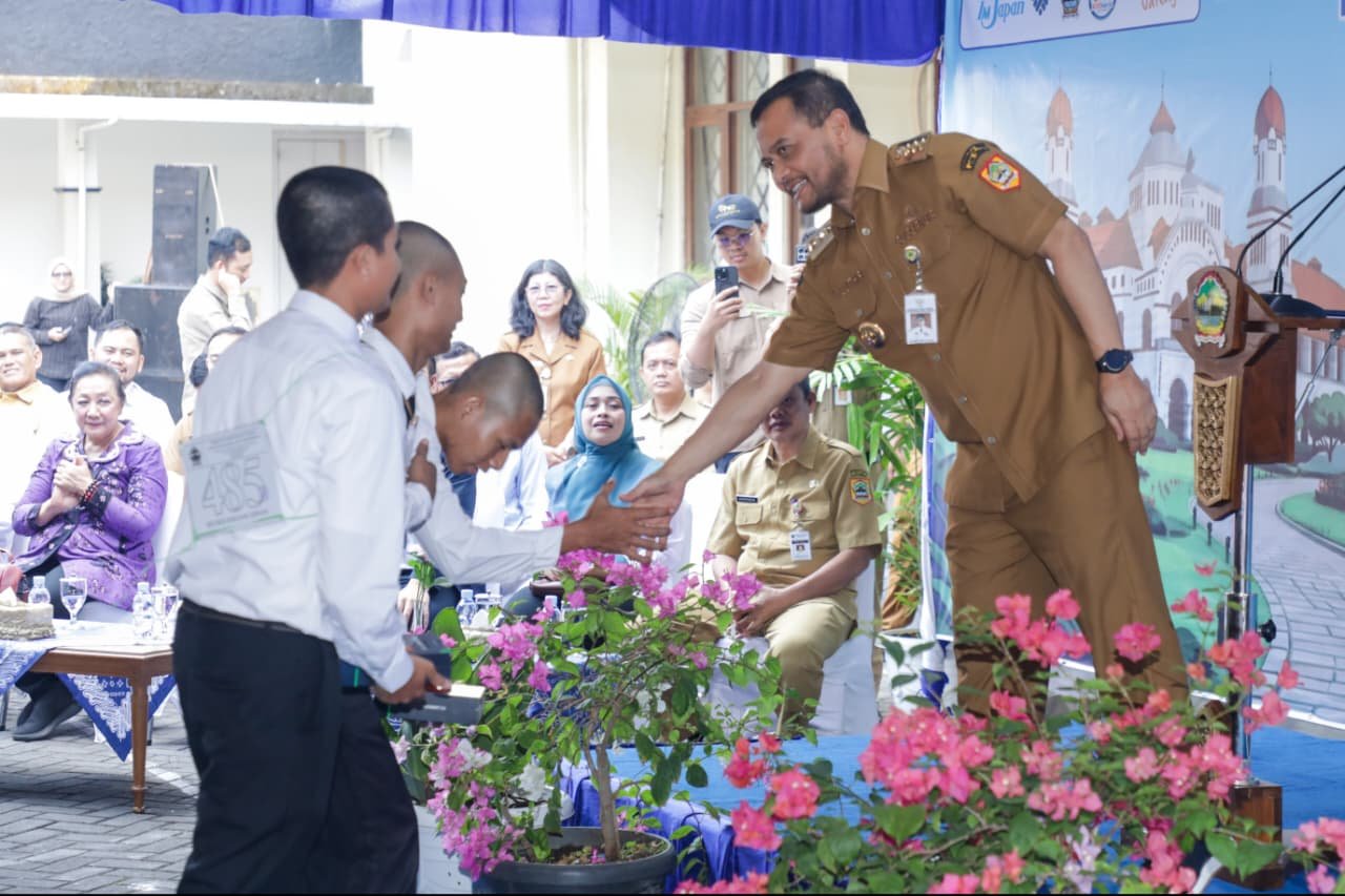 Peserta seleksi Program Magang ke Jepang 2026 ikuti arahan di Kantor Disnakertrans Jawa Tengah.