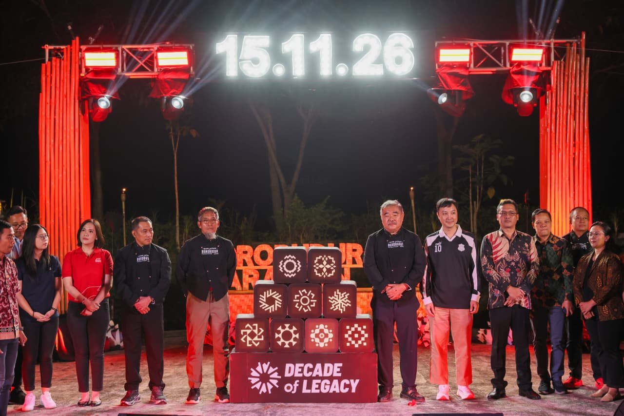 Peluncuran Borobudur Marathon 2026 di Kabupaten Magelang. Kuota peserta tambah jadi 12.500 pelari.