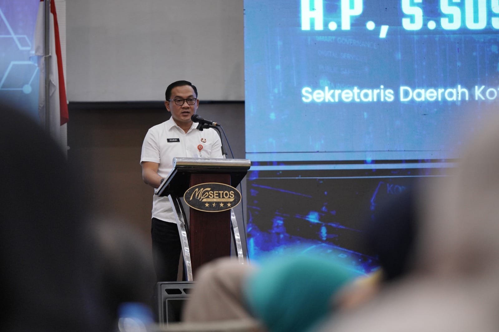 Sekda Kota Semarang Handi Priyanto luncurkan inovasi aplikasi Pharma City di Hotel MG Setos.