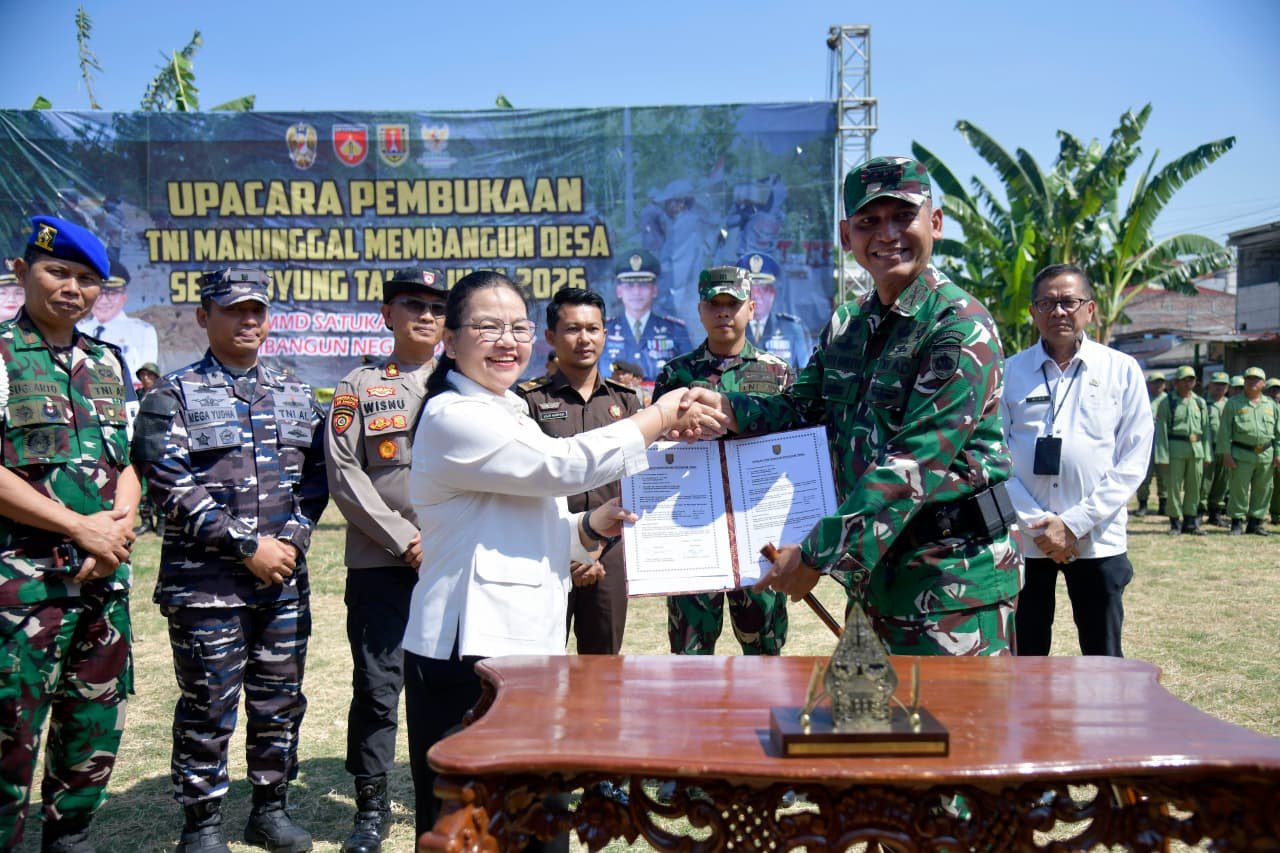 Wali Kota Semarang Agustina Wilujeng buka program TMMD Sengkuyung Tahap III 2026 di Sawah Besar.