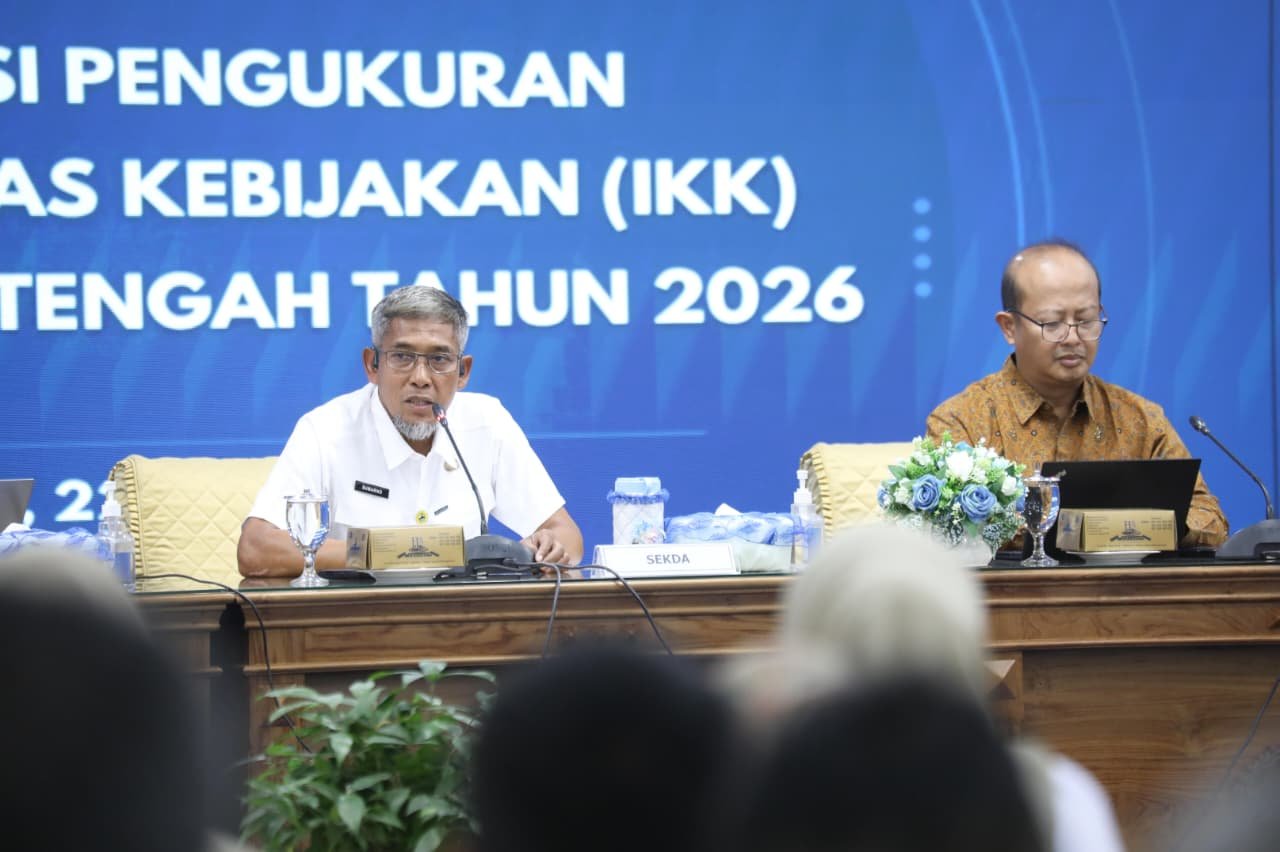 Sekda Jateng Sumarno buka acara optimalisasi Indeks Kualitas Kebijakan (IKK) di Semarang.