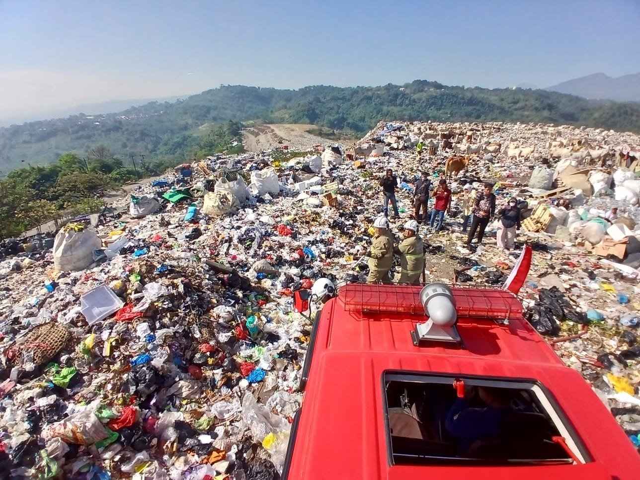 Kondisi TPA Jatibarang yang menjadi salah satu lokasi proyek Pengelolaan Sampah menjadi Energi Listrik (PSEL) nasional dari pemerintah pusat.