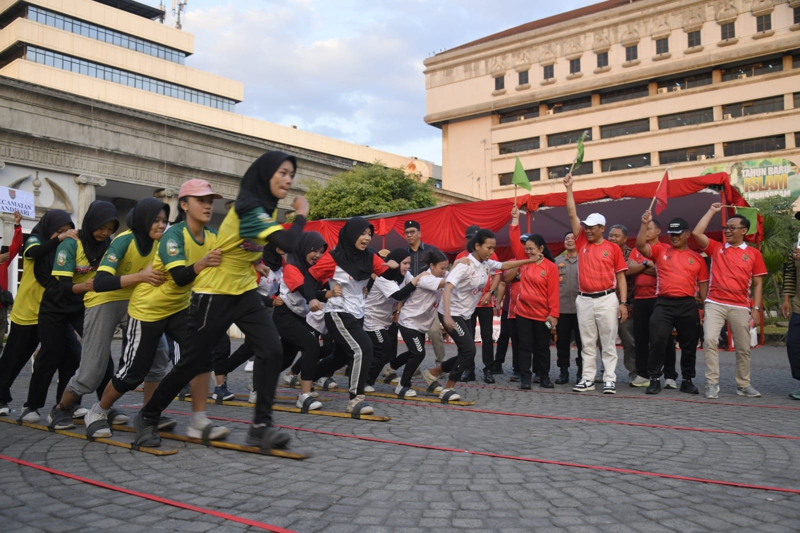 Wali Kota Semarang Agustina Wilujeng saat ajang Porwakos dan Gelora Muda 2026 di Balai Kota Semarang.