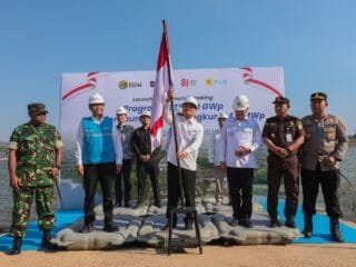 Gubernur Ahmad Luthfi hadiri groundbreaking PLTS Terapung Gajah Mungkur Wonogiri.