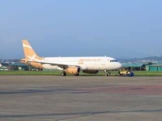 Pesawat maskapai Super Air Jet.