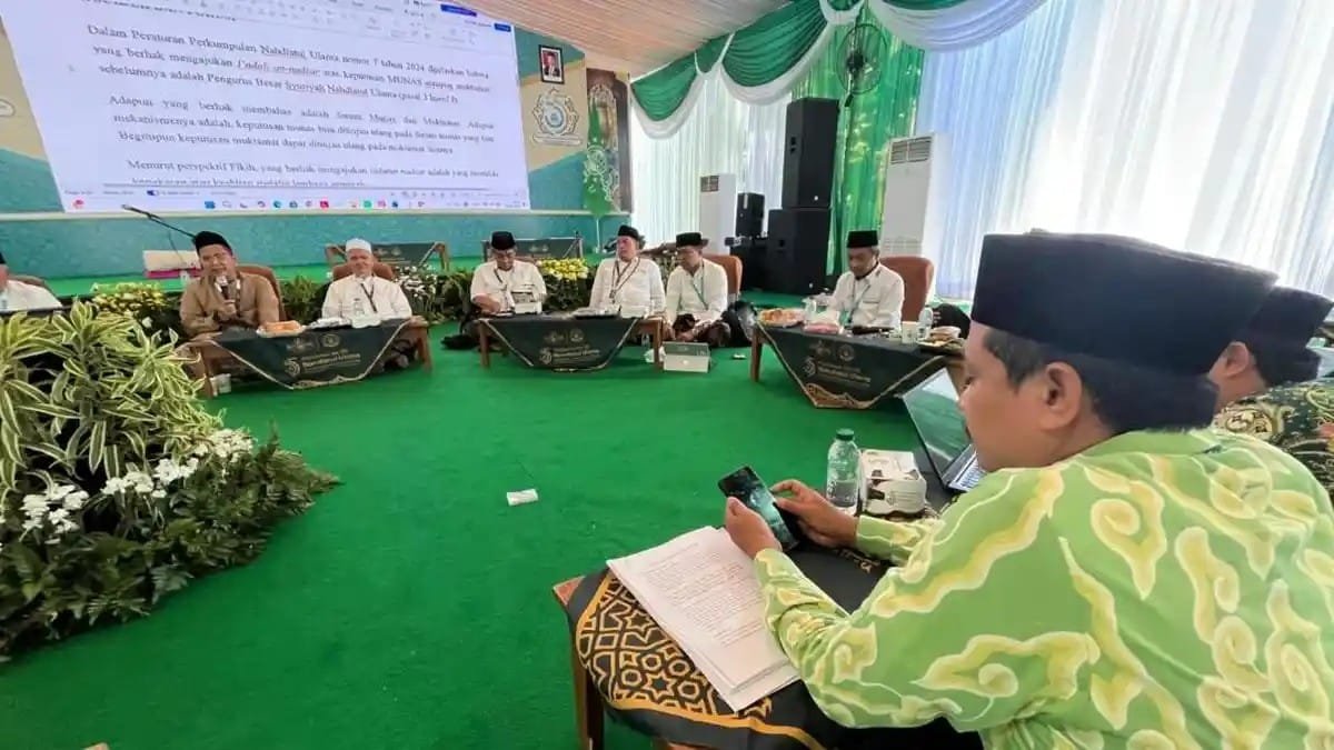 Suasana ruang diskusi Bahtsul Masail di Muktamar PBNU di Jombang.