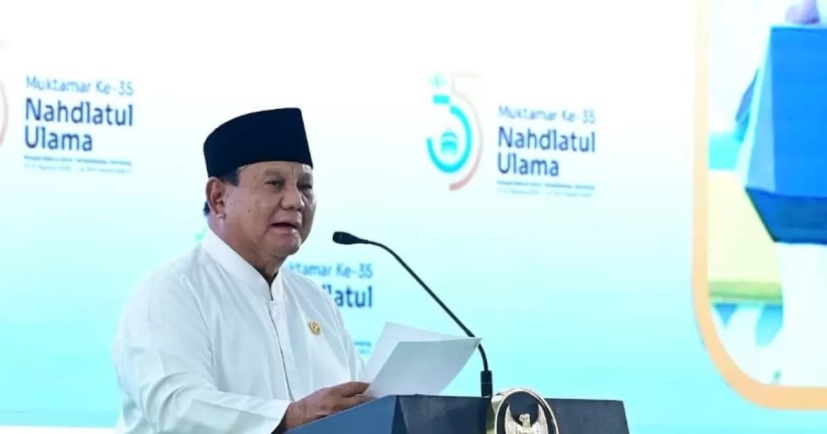 Presiden Prabowo Subianto tegaskan tolak pinjaman IMF di Penutupan Muktamar NU.
