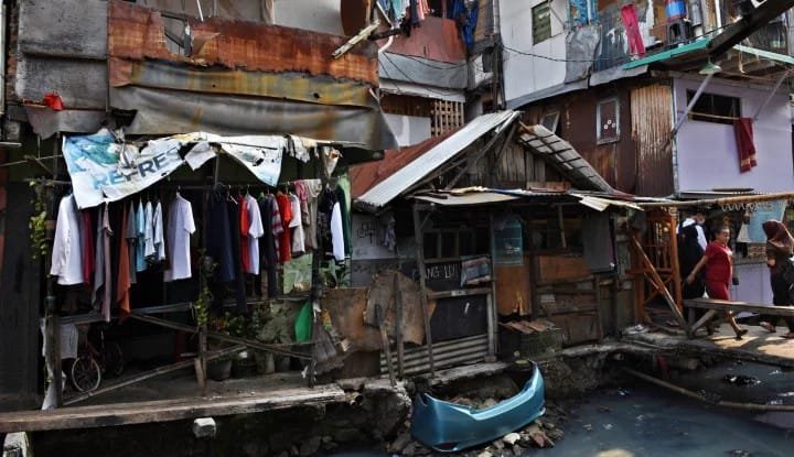 Foto Ilustrasi Pemukiman Miskin.