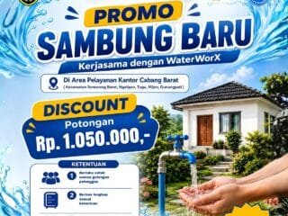 Tirta Moedal dan WaterWorX Hadirkan Promo Sambung Baru, Diskon hingga Rp1 Juta 50 Ribu