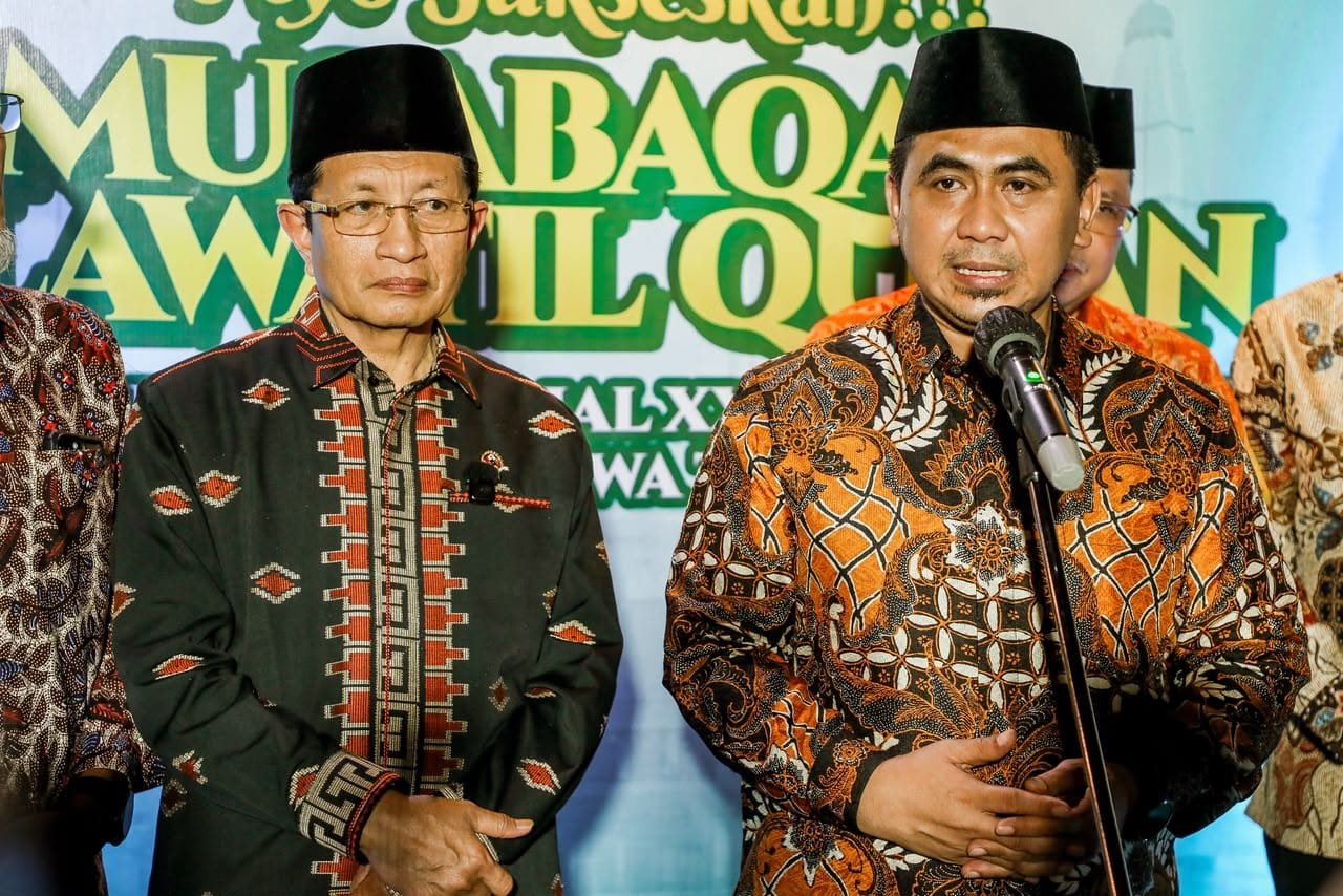 Wagub Jateng Taj Yasin dan Menteri Agama Nasaruddin Umar hadiri Malam Taaruf MTQ Nasional 2026 di Jawa Tengah.