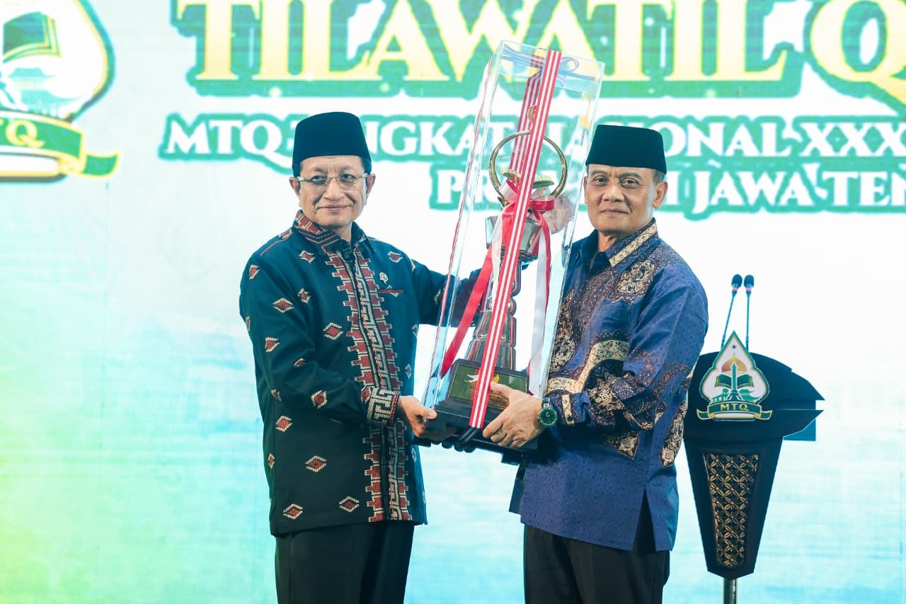 Menag Nasaruddin Umar dan Gubernur Ahmad Luthfi hadiri Malam Ta'aruf MTQ 2026.