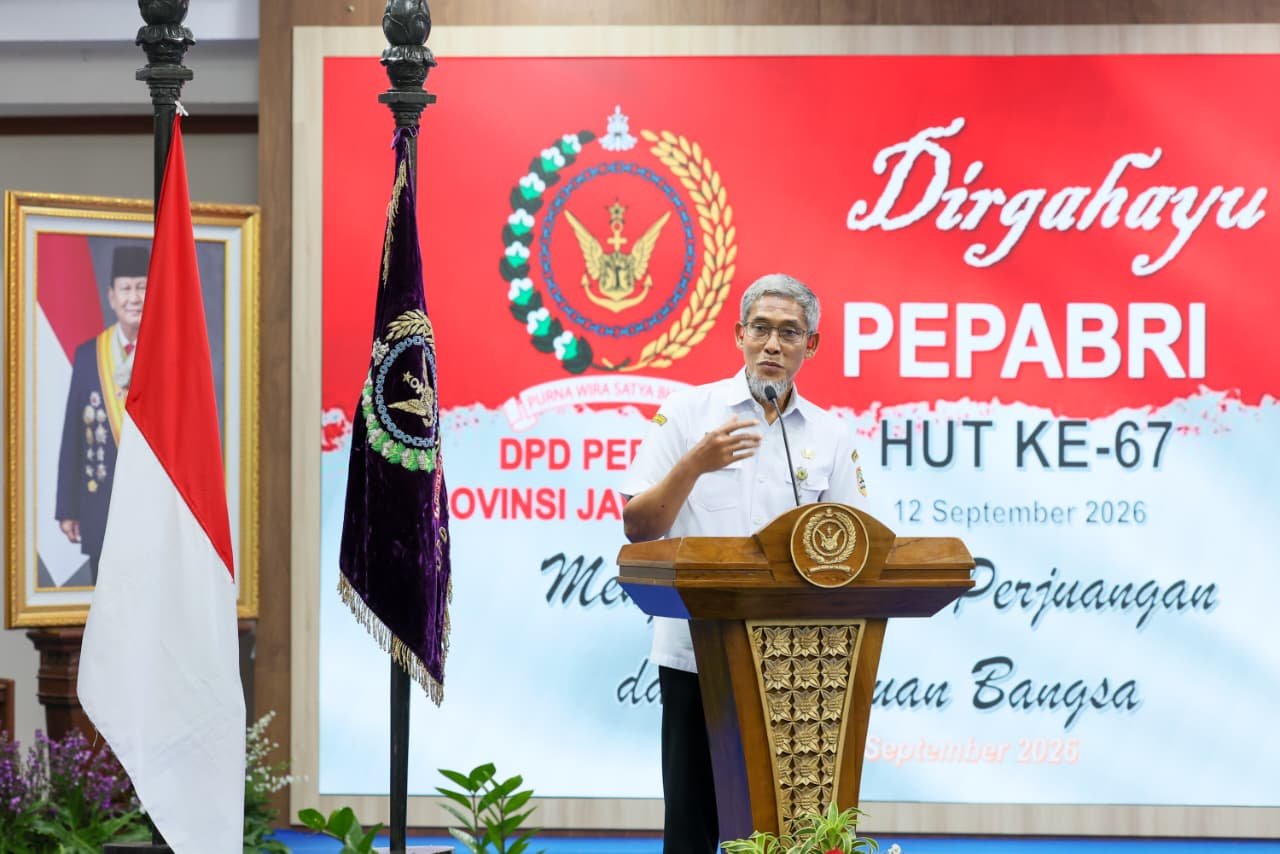 Sekda Jateng Sumarno beri sambutan di Syukuran HUT ke-67 DPD Pepabri Jateng.