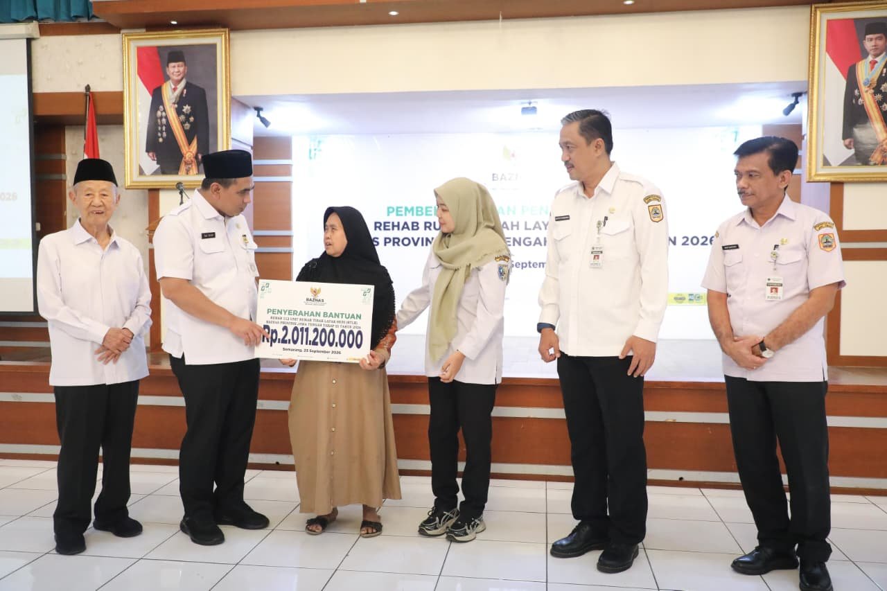 Penyaluran bantuan perbaikan Rumah Tidak Layak Huni Baznas Provinsi Jawa Tengah