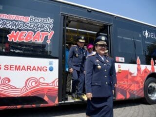 Resmikan 27 Bus Listrik, Agustina Dorong Transportasi Ramah Emisi